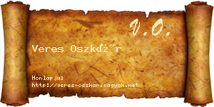 Veres Oszkár névjegykártya