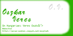 oszkar veres business card